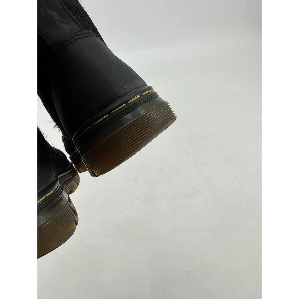 Dr. Martens COMBS J Gray Poly Round Toe Lace Up/Zip Ankle Boots Kid's Size 3‎